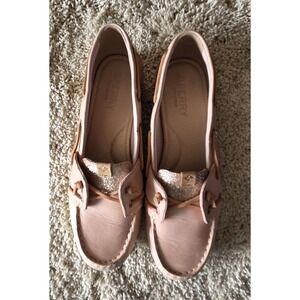 Sperry Top-Sider Shoes Womens Size 8.5M Rose Color/Gold Glitter Boat Loafers EUC